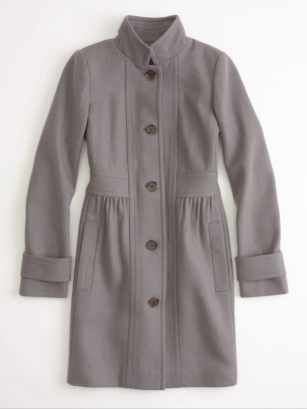 J.Crew Lady Day Coat wool Women’s Gray Button Up Pea Coat Size 14